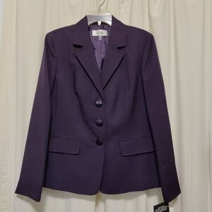 New 🆕 Le Suit Women's Eggplant Purple Blazer, Size 12